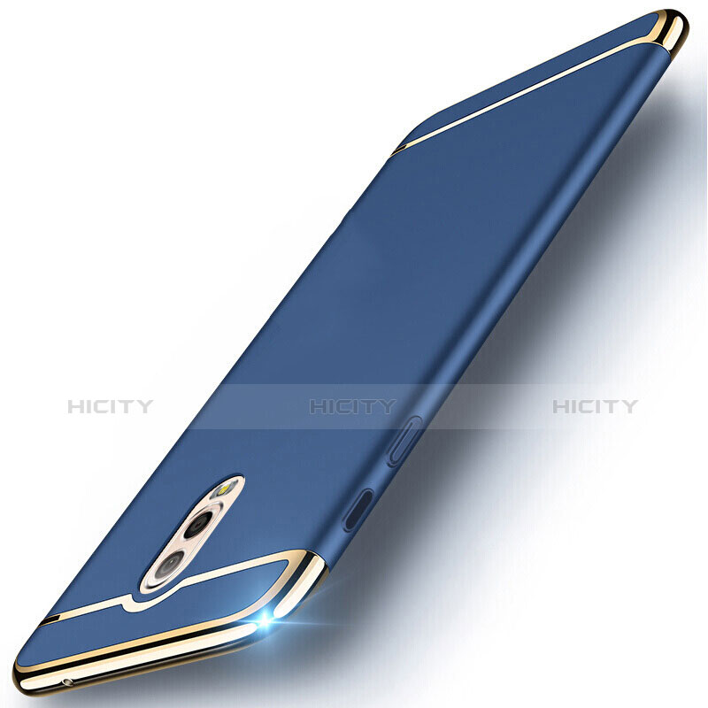 Schutzhülle Luxus Metall Rahmen und Kunststoff Schutzhülle Tasche M01 für Samsung Galaxy C8 C710F Blau Plus