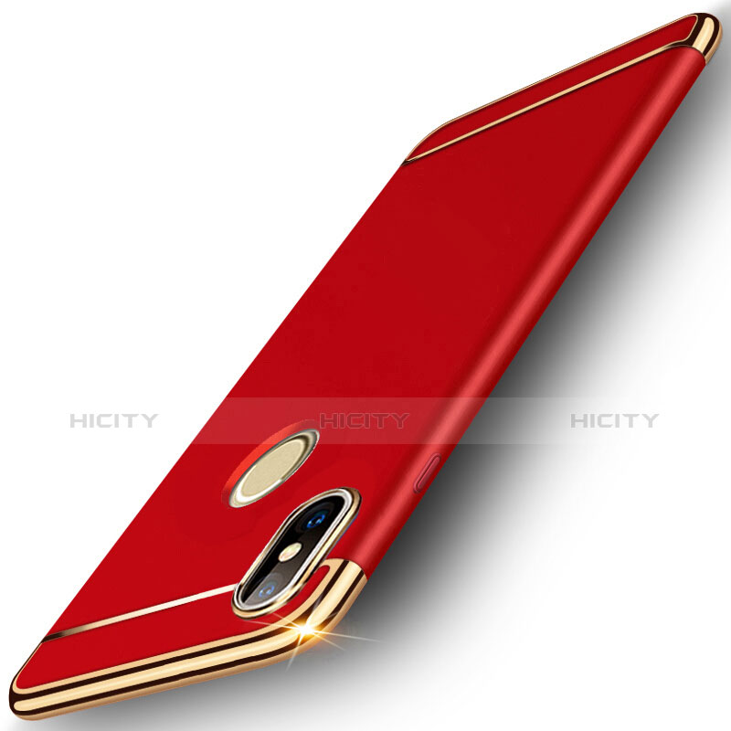 Schutzhülle Luxus Metall Rahmen und Kunststoff Schutzhülle Tasche M01 für Xiaomi Redmi Note 6 Pro groß