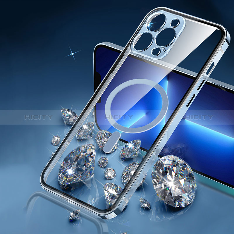 Schutzhülle Luxus Metall Rahmen und Kunststoff Schutzhülle Tasche mit Mag-Safe Magnetic Magnetisch JL3 für Apple iPhone 15 Pro Max groß