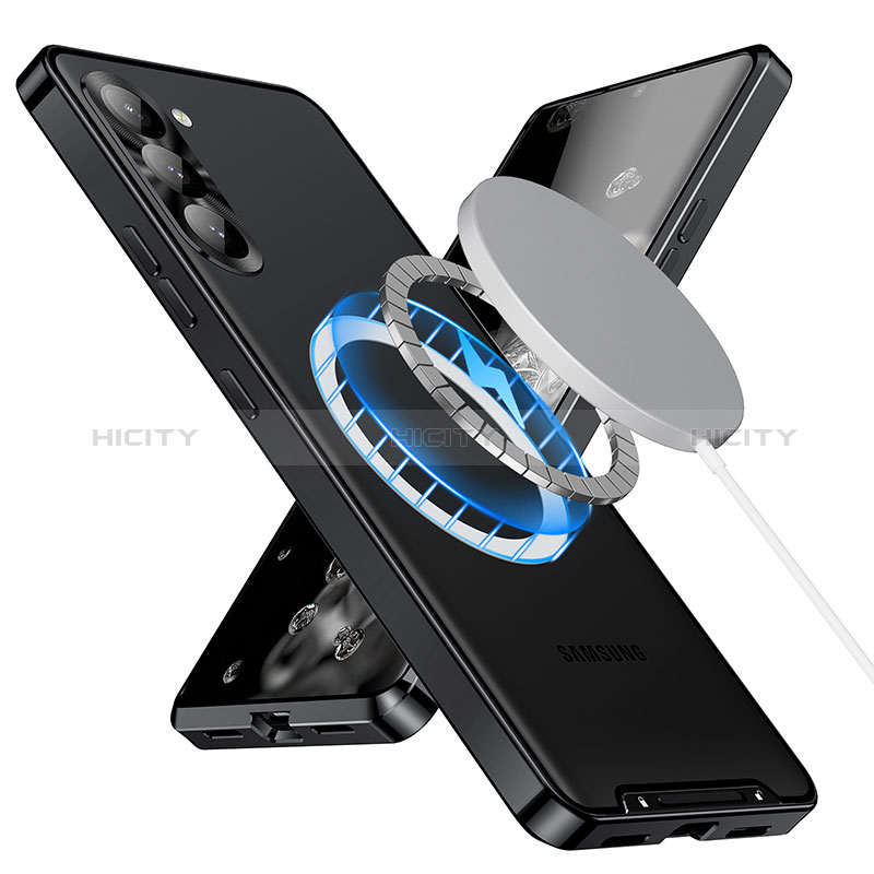 Schutzhülle Luxus Metall Rahmen und Kunststoff Schutzhülle Tasche mit Mag-Safe Magnetic Magnetisch LK1 für Samsung Galaxy S22 5G