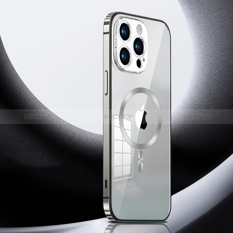 Schutzhülle Luxus Metall Rahmen und Kunststoff Schutzhülle Tasche mit Mag-Safe Magnetic Magnetisch LK3 für Apple iPhone 13 Pro Max groß