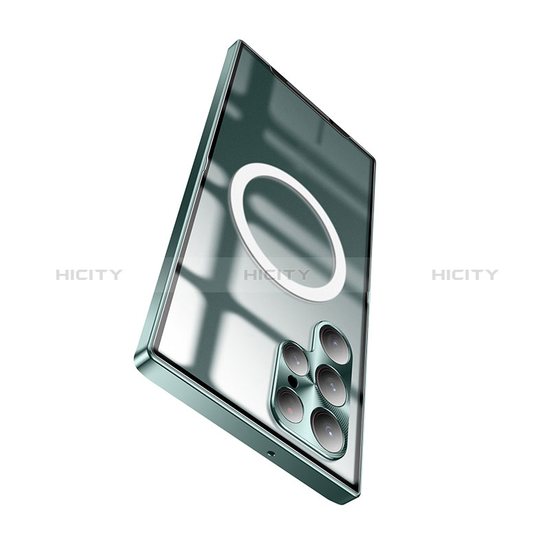 Schutzhülle Luxus Metall Rahmen und Kunststoff Schutzhülle Tasche mit Mag-Safe Magnetic Magnetisch P01 für Samsung Galaxy S21 Ultra 5G
