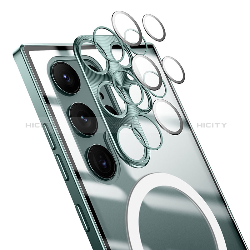 Schutzhülle Luxus Metall Rahmen und Kunststoff Schutzhülle Tasche mit Mag-Safe Magnetic Magnetisch P01 für Samsung Galaxy S23 Ultra 5G