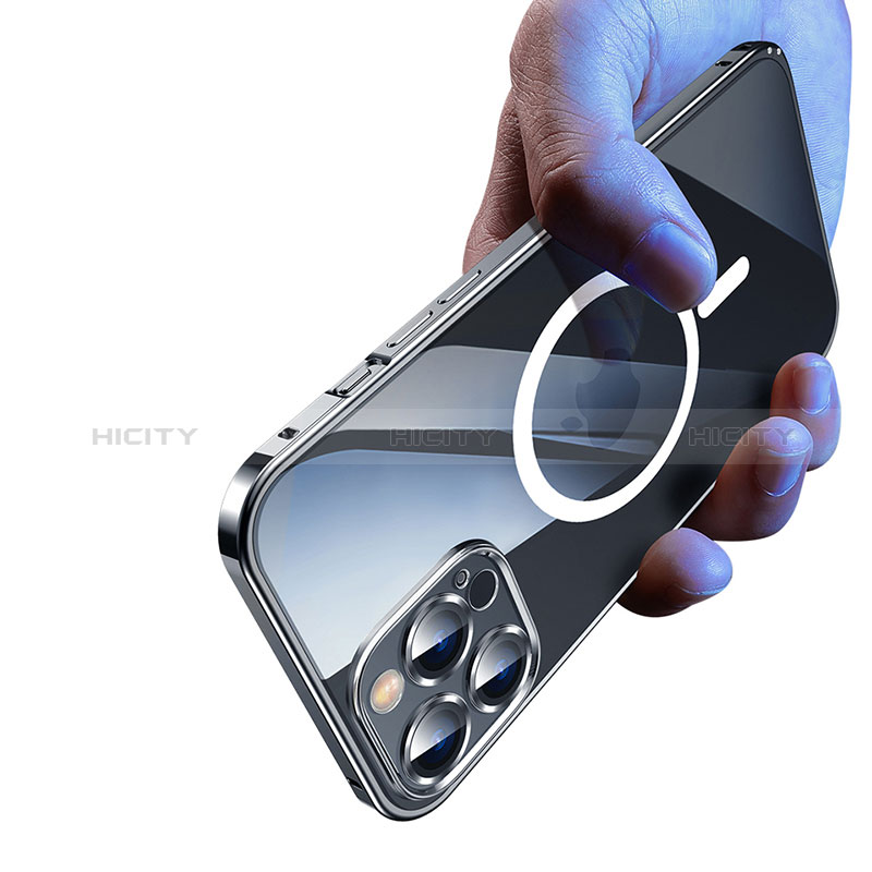 Schutzhülle Luxus Metall Rahmen und Kunststoff Schutzhülle Tasche mit Mag-Safe Magnetic Magnetisch QC3 für Apple iPhone 12 Mini