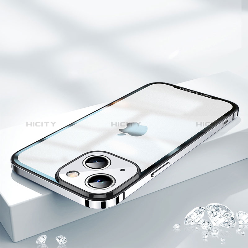 Schutzhülle Luxus Metall Rahmen und Kunststoff Schutzhülle Tasche QC2 für Apple iPhone 14 Plus