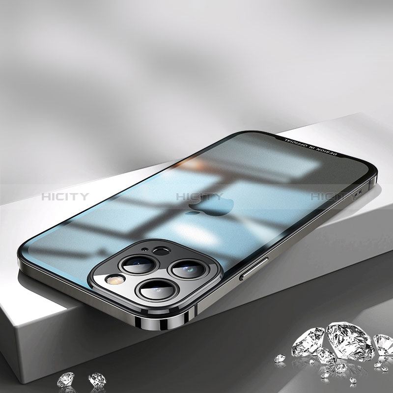Schutzhülle Luxus Metall Rahmen und Kunststoff Schutzhülle Tasche QC2 für Apple iPhone 14 Pro Max