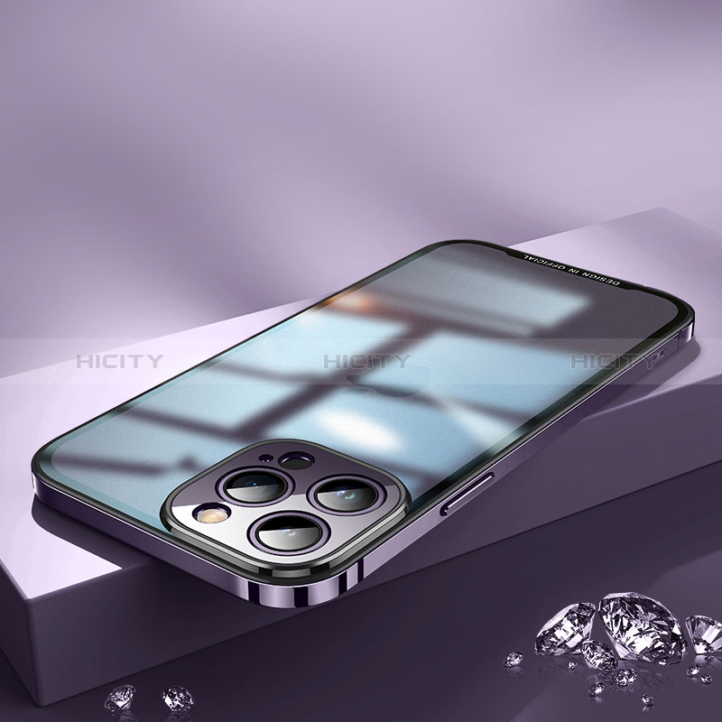 Schutzhülle Luxus Metall Rahmen und Kunststoff Schutzhülle Tasche QC2 für Apple iPhone 14 Pro Max