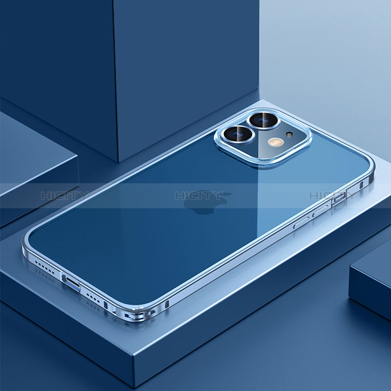 Schutzhülle Luxus Metall Rahmen und Kunststoff Schutzhülle Tasche QC4 für Apple iPhone 12