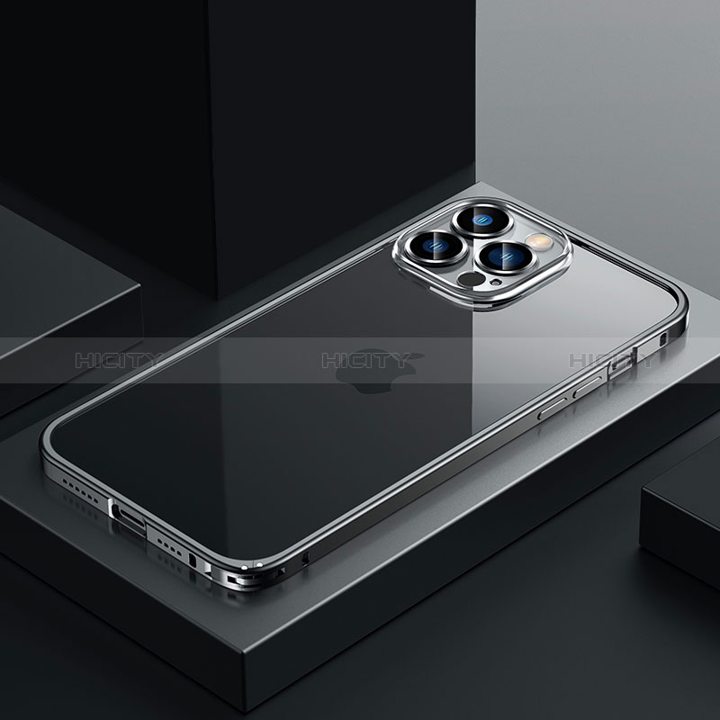 Schutzhülle Luxus Metall Rahmen und Kunststoff Schutzhülle Tasche QC4 für Apple iPhone 13 Pro