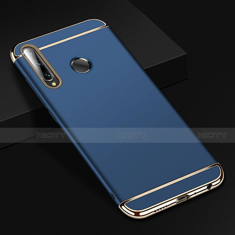 Schutzhülle Luxus Metall Rahmen und Kunststoff Schutzhülle Tasche T01 für Huawei Honor 20i Blau