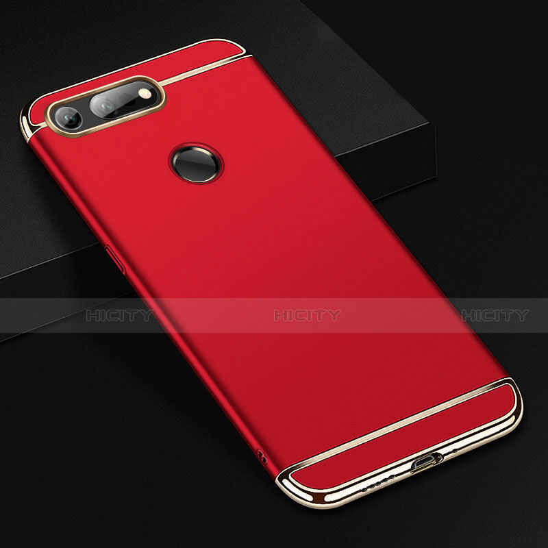 Schutzhülle Luxus Metall Rahmen und Kunststoff Schutzhülle Tasche T01 für Huawei Honor View 20 Rot