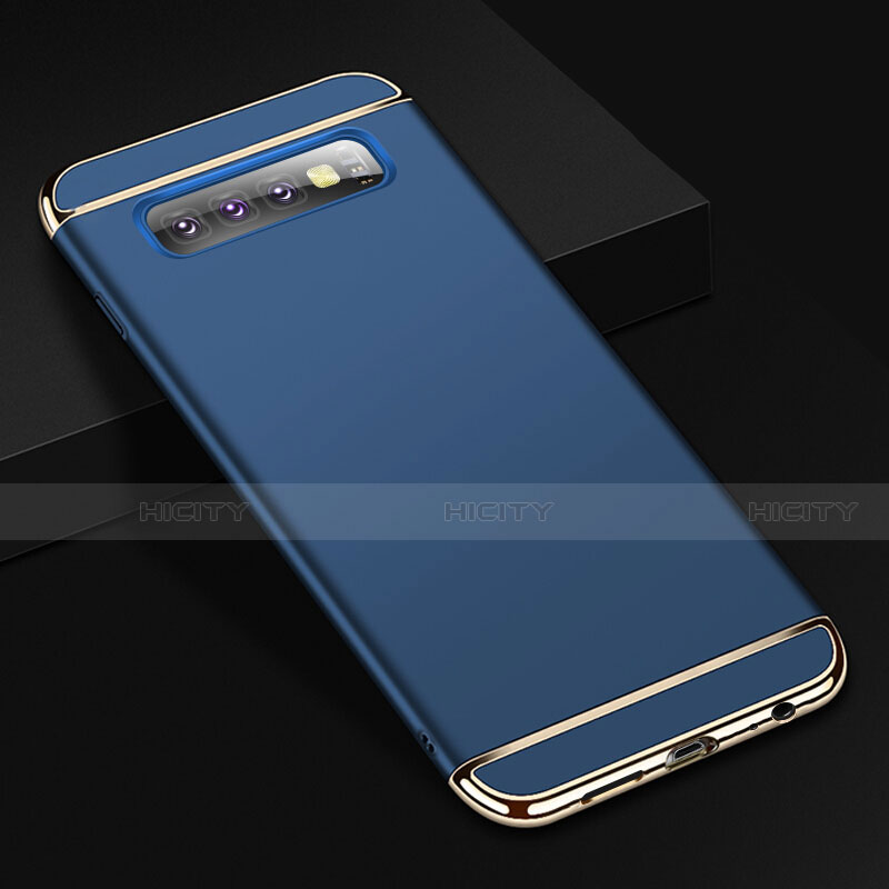 Schutzhülle Luxus Metall Rahmen und Kunststoff Schutzhülle Tasche T01 für Samsung Galaxy S10 Plus