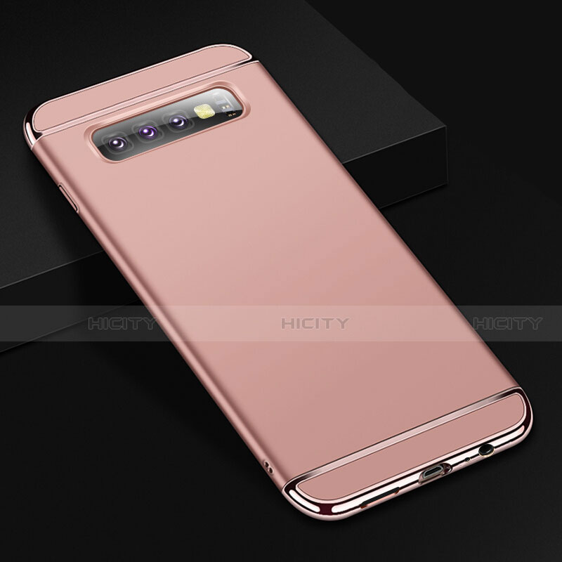 Schutzhülle Luxus Metall Rahmen und Kunststoff Schutzhülle Tasche T01 für Samsung Galaxy S10 Plus groß