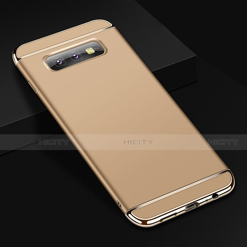 Schutzhülle Luxus Metall Rahmen und Kunststoff Schutzhülle Tasche T01 für Samsung Galaxy S10e groß
