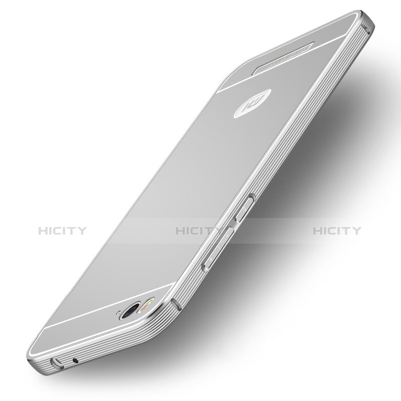 Schutzhülle Luxus Metall Rahmen und Silikon Schutzhülle Tasche M01 für Xiaomi Mi 4i groß