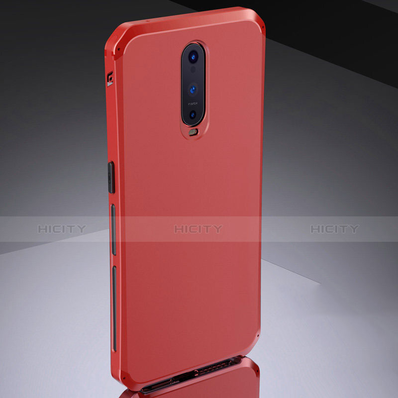 Schutzhülle Luxus Metall Rahmen und Silikon Schutzhülle Tasche M02 für Oppo R17 Pro Rot Plus