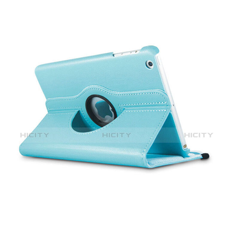 Schutzhülle Rotierende Tasche Leder für Apple iPad Mini 2 Hellblau