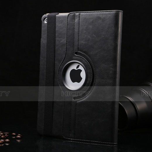 Schutzhülle Rotierende Tasche Leder für Apple iPad Mini 4 Schwarz groß