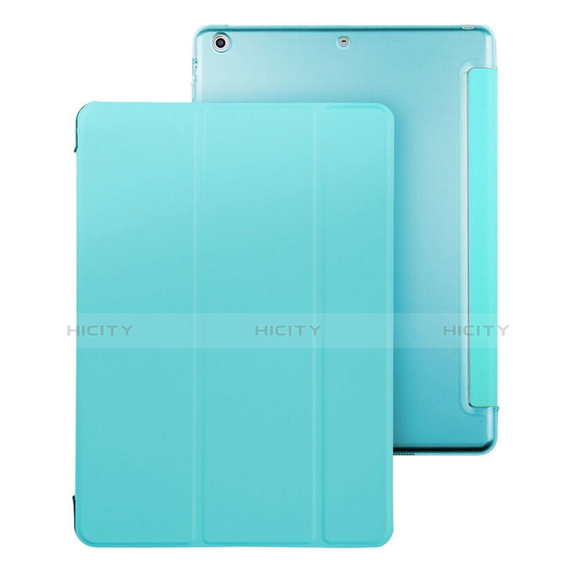 Schutzhülle Stand Tasche Leder für Apple iPad Air Hellblau Plus