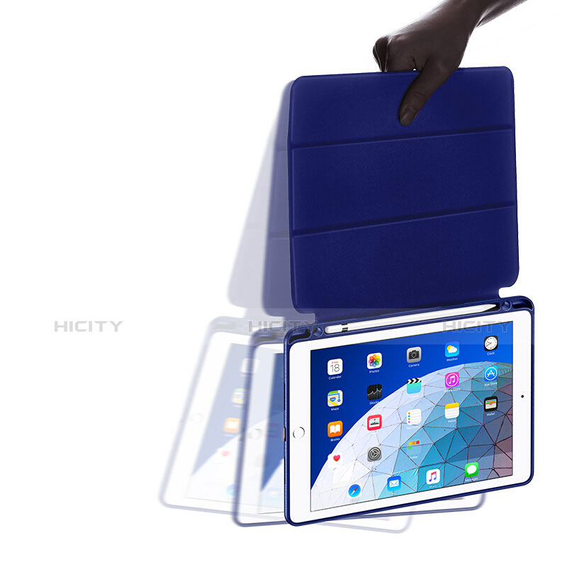 Schutzhülle Stand Tasche Leder für Apple iPad New Air (2019) 10.5 Blau