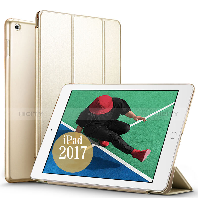 Schutzhülle Stand Tasche Leder für Apple New iPad Pro 9.7 (2017) Gold Plus