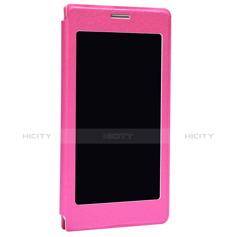 Schutzhülle Stand Tasche Leder für Samsung Galaxy S5 G900F G903F Pink groß