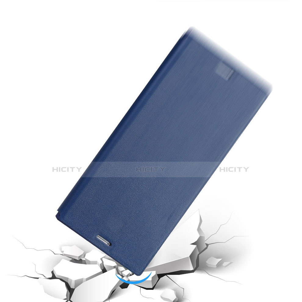 Schutzhülle Stand Tasche Leder für Sony Xperia XZ Blau