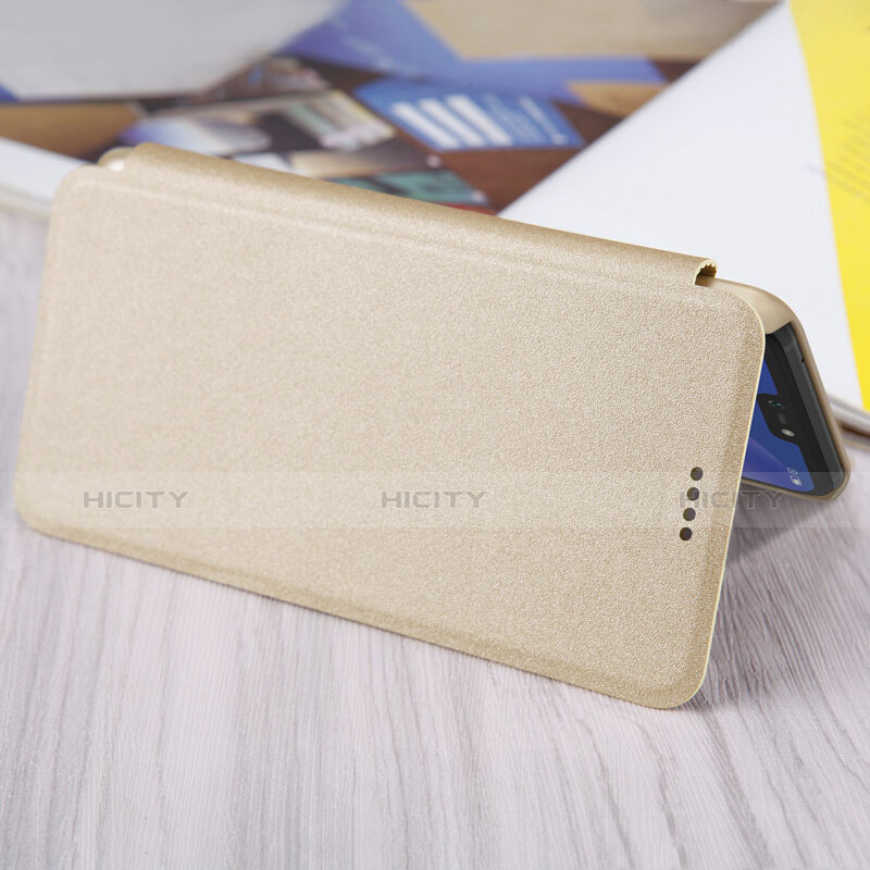 Schutzhülle Stand Tasche Leder für Xiaomi Mi 8 Lite Gold groß