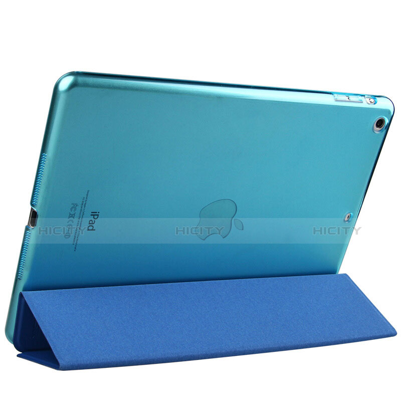 Schutzhülle Stand Tasche Leder L01 für Apple iPad Air Blau