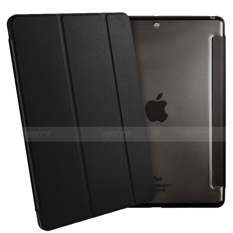 Schutzhülle Stand Tasche Leder L01 für Apple iPad Air Schwarz