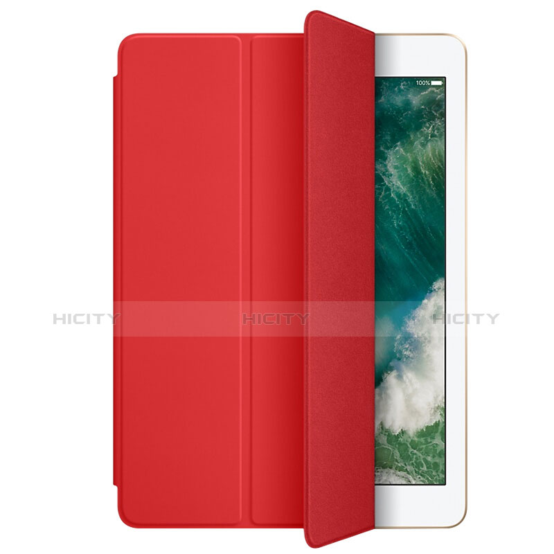 Schutzhülle Stand Tasche Leder L01 für Apple New iPad 9.7 (2017) Rot Plus