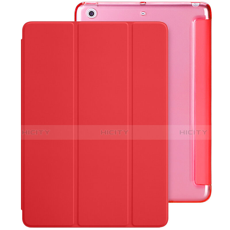 Schutzhülle Stand Tasche Leder L01 für Apple New iPad 9.7 (2017) Rot groß