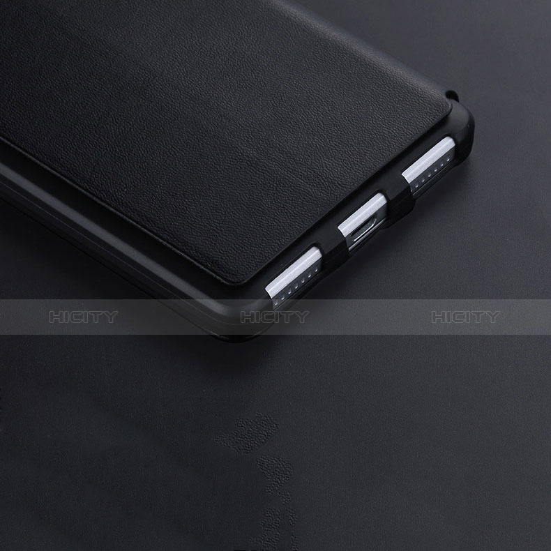 Schutzhülle Stand Tasche Leder L01 für Huawei Honor 7 Schwarz