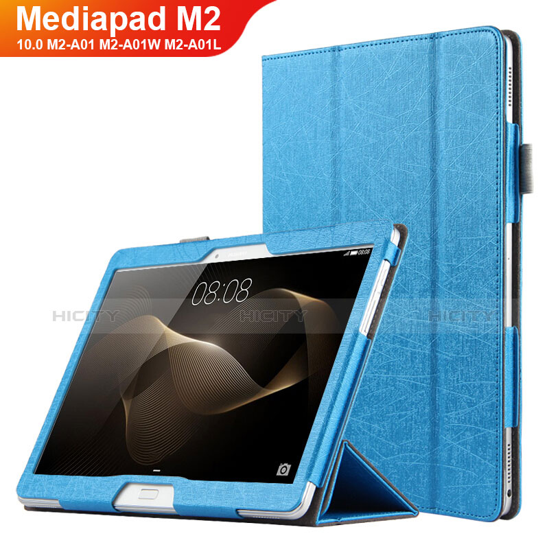 Schutzhülle Stand Tasche Leder L01 für Huawei MediaPad M2 10.0 M2-A01 M2-A01W M2-A01L Blau