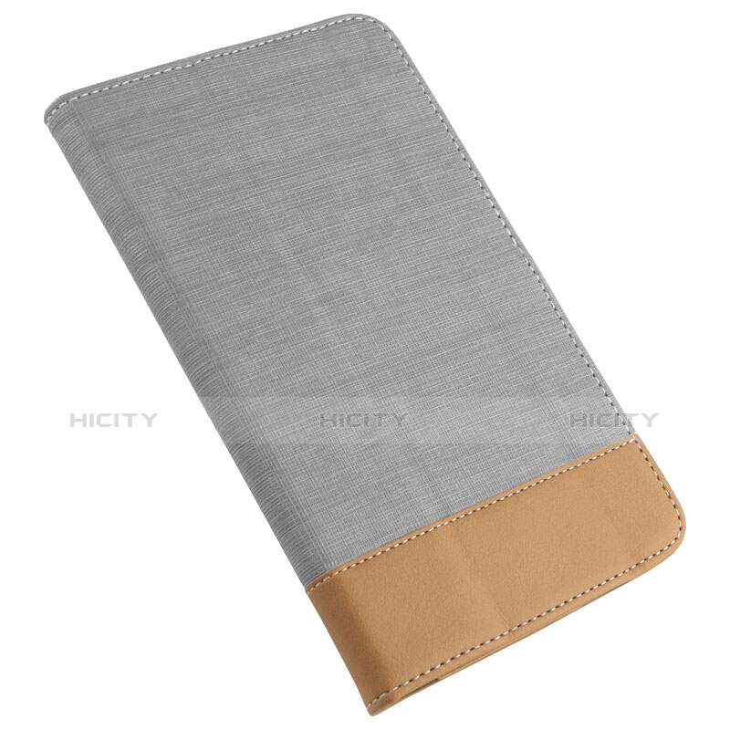 Schutzhülle Stand Tasche Leder L01 für Huawei MediaPad T2 Pro 7.0 PLE-703L Grau groß