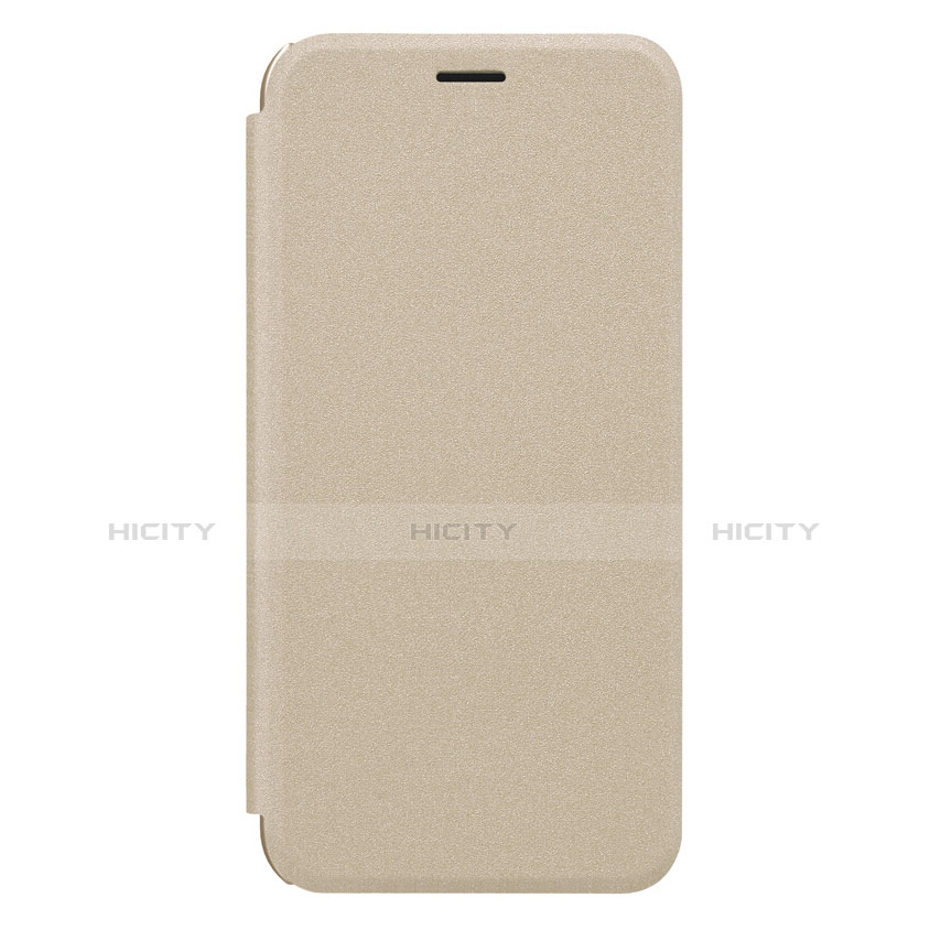 Schutzhülle Stand Tasche Leder L01 für Samsung Galaxy C8 C710F Gold groß