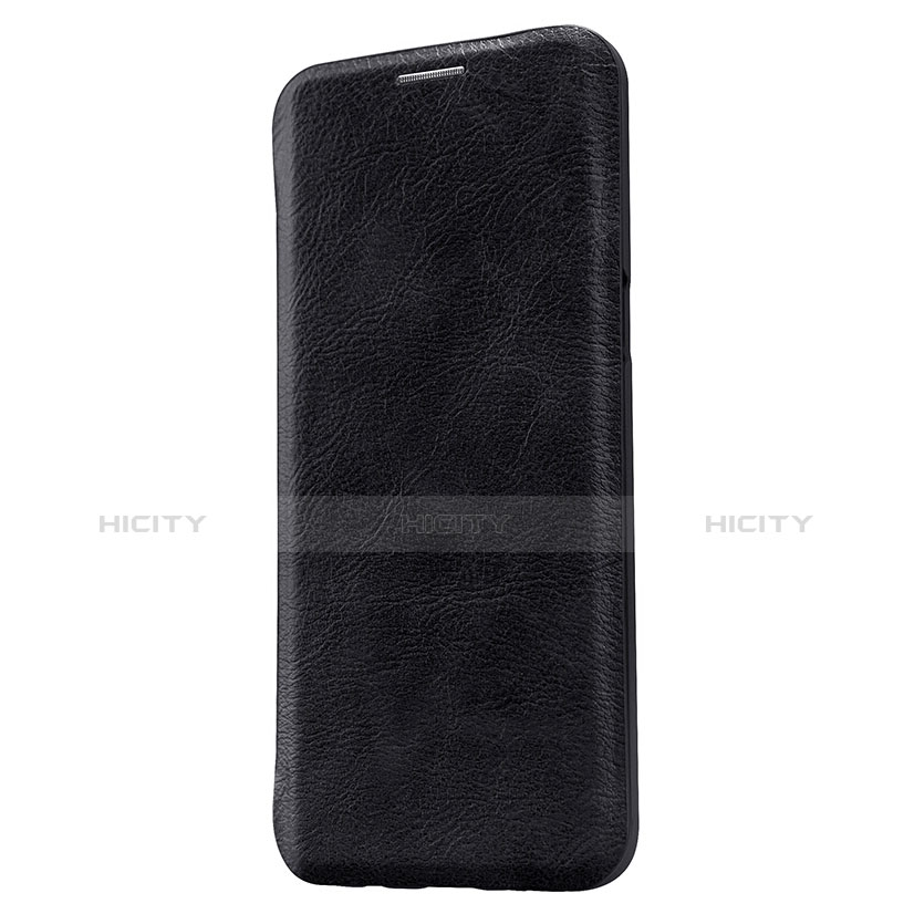 Schutzhülle Stand Tasche Leder L01 für Samsung Galaxy S8 Schwarz groß