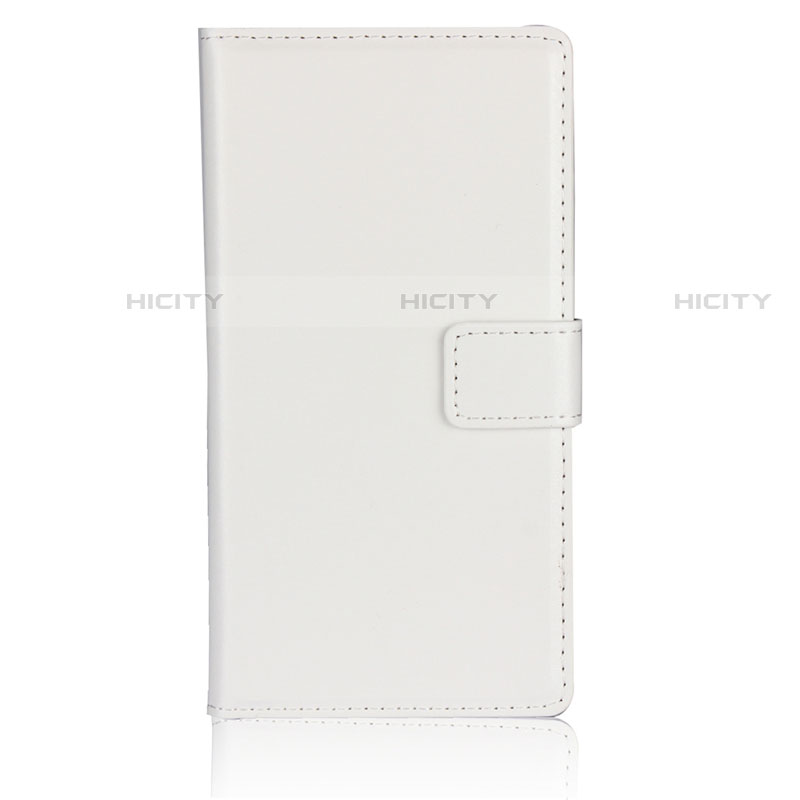 Schutzhülle Stand Tasche Leder L01 für Sony Xperia XZ1 Compact Weiß groß