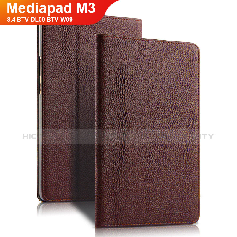 Schutzhülle Stand Tasche Leder L02 für Huawei Mediapad M3 8.4 BTV-DL09 BTV-W09 Braun