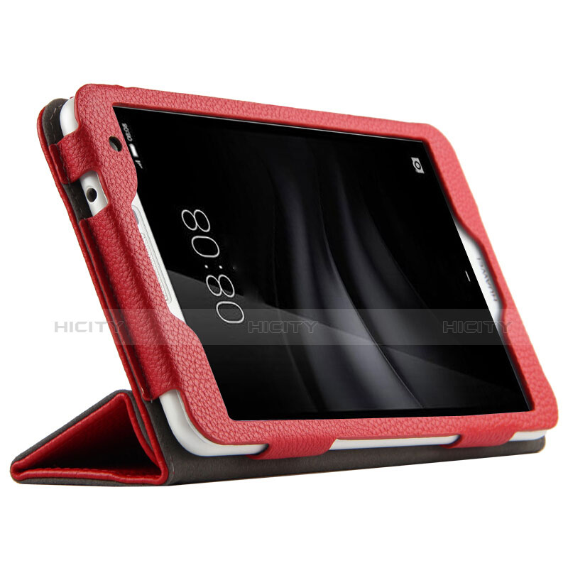 Schutzhülle Stand Tasche Leder L02 für Huawei MediaPad T2 Pro 7.0 PLE-703L Rot groß