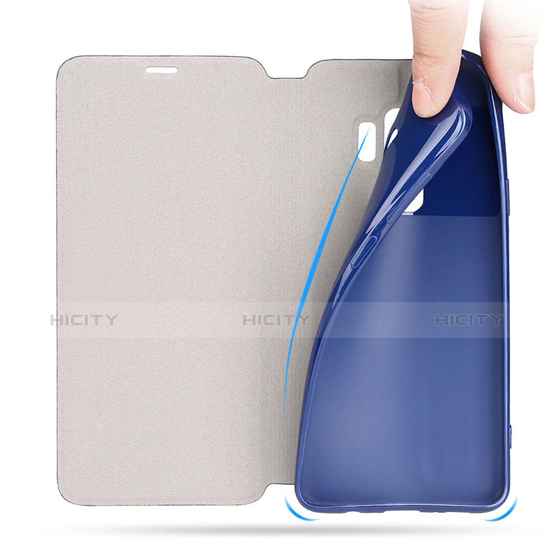 Schutzhülle Stand Tasche Leder L02 für Samsung Galaxy S9 Plus Blau