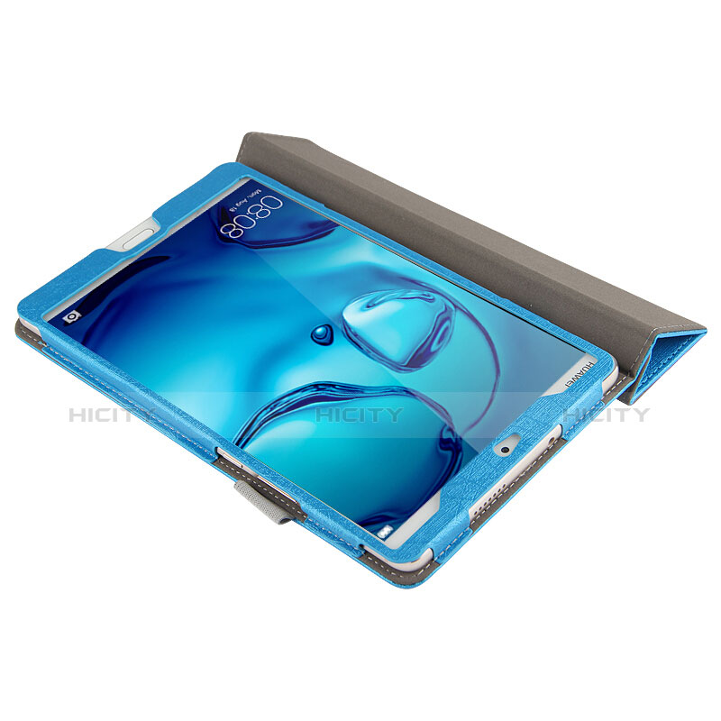 Schutzhülle Stand Tasche Leder L04 für Huawei Mediapad M3 8.4 BTV-DL09 BTV-W09 Blau