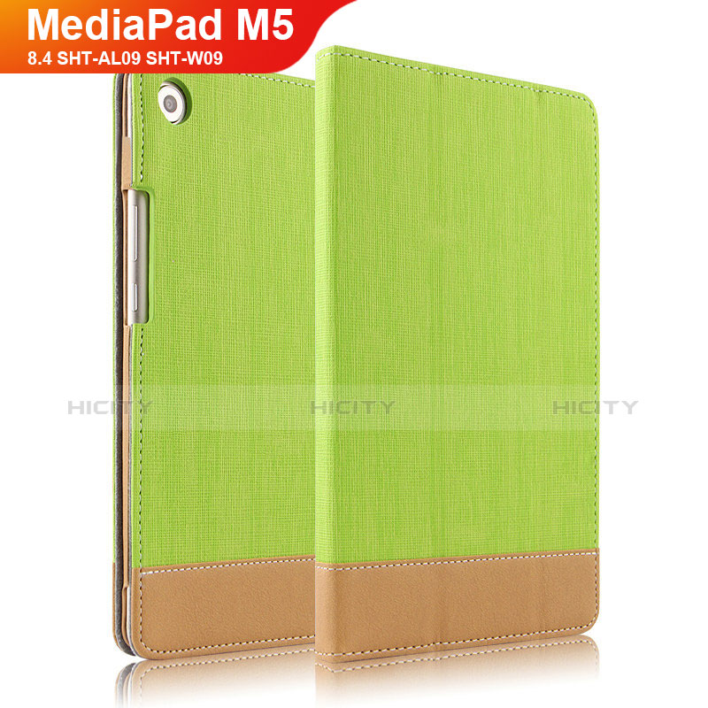 Schutzhülle Stand Tasche Leder L04 für Huawei MediaPad M5 8.4 SHT-AL09 SHT-W09 Grün Plus