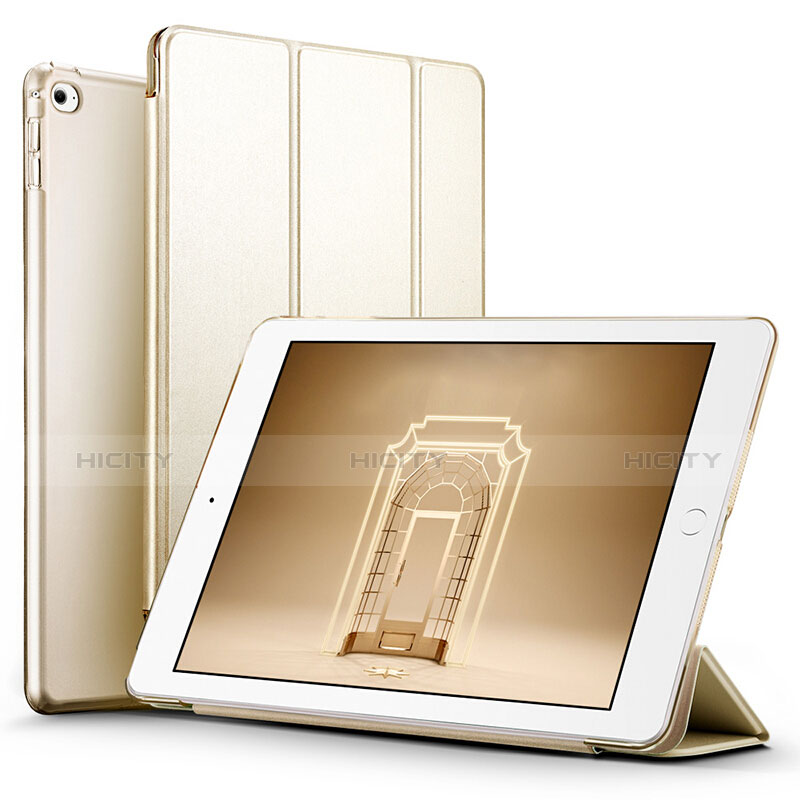 Schutzhülle Stand Tasche Leder L05 für Apple iPad Mini 4 Gold Plus