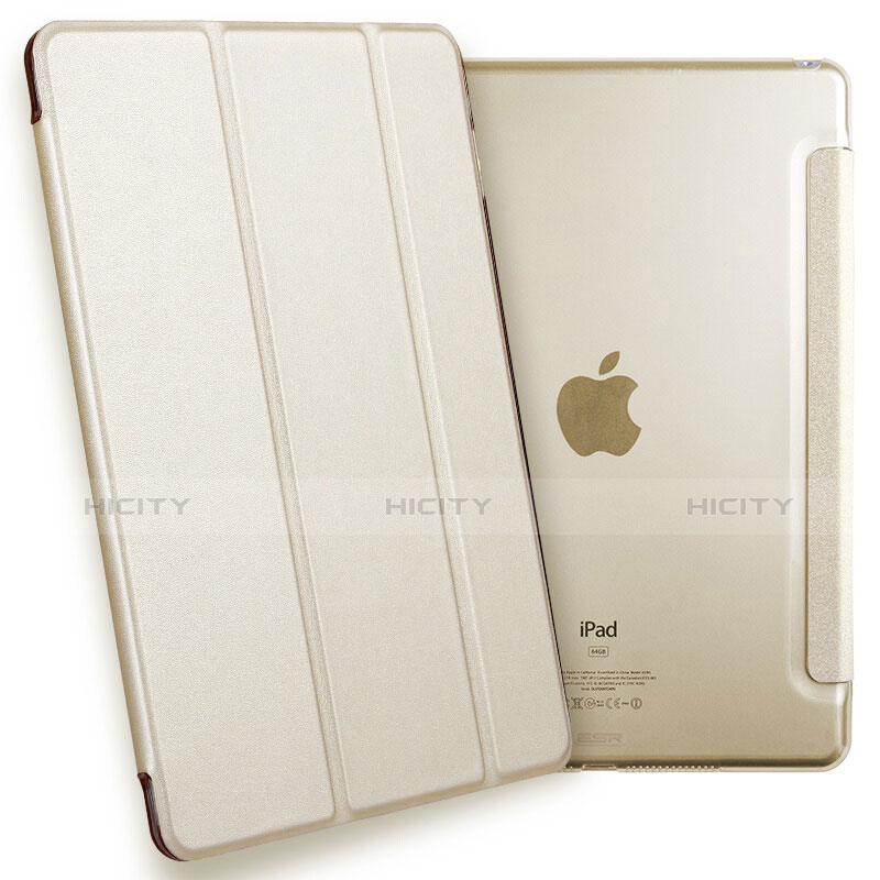 Schutzhülle Stand Tasche Leder L05 für Apple iPad Mini 4 Gold groß