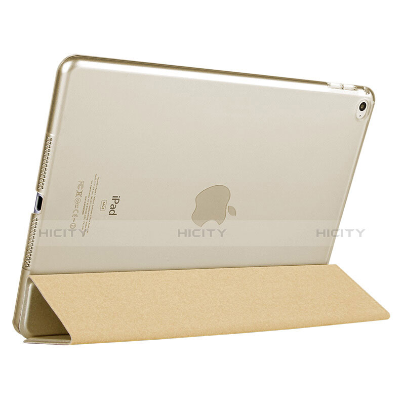 Schutzhülle Stand Tasche Leder L05 für Apple iPad Mini 4 Gold groß