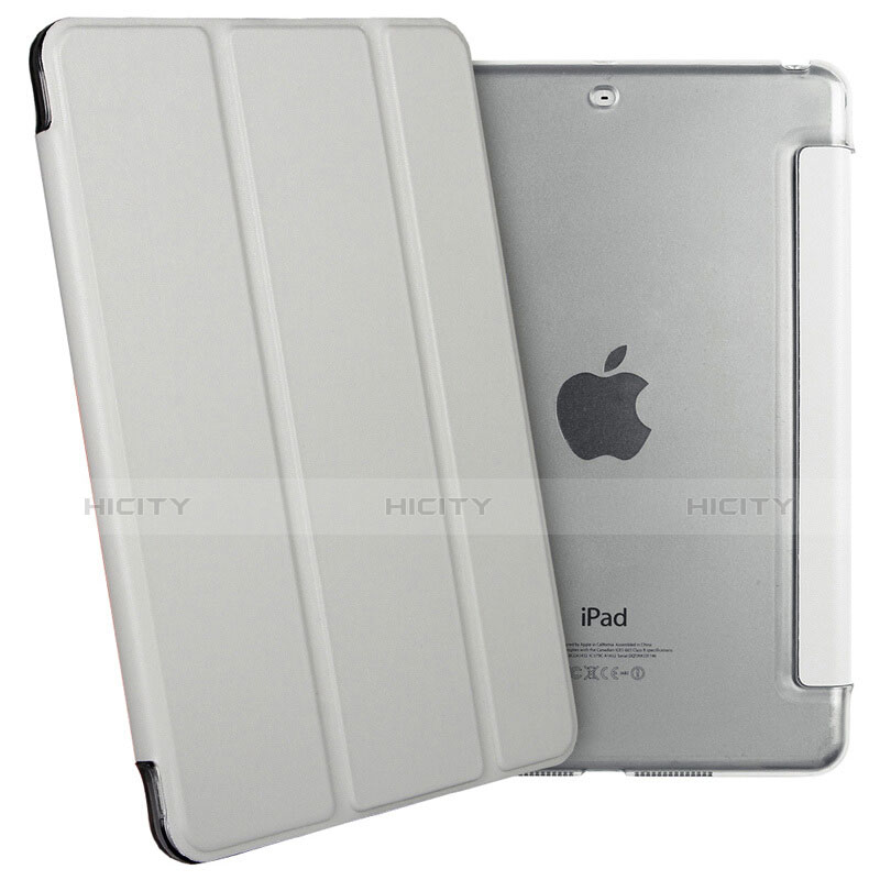 Schutzhülle Stand Tasche Leder L06 für Apple iPad Mini 2 Silber