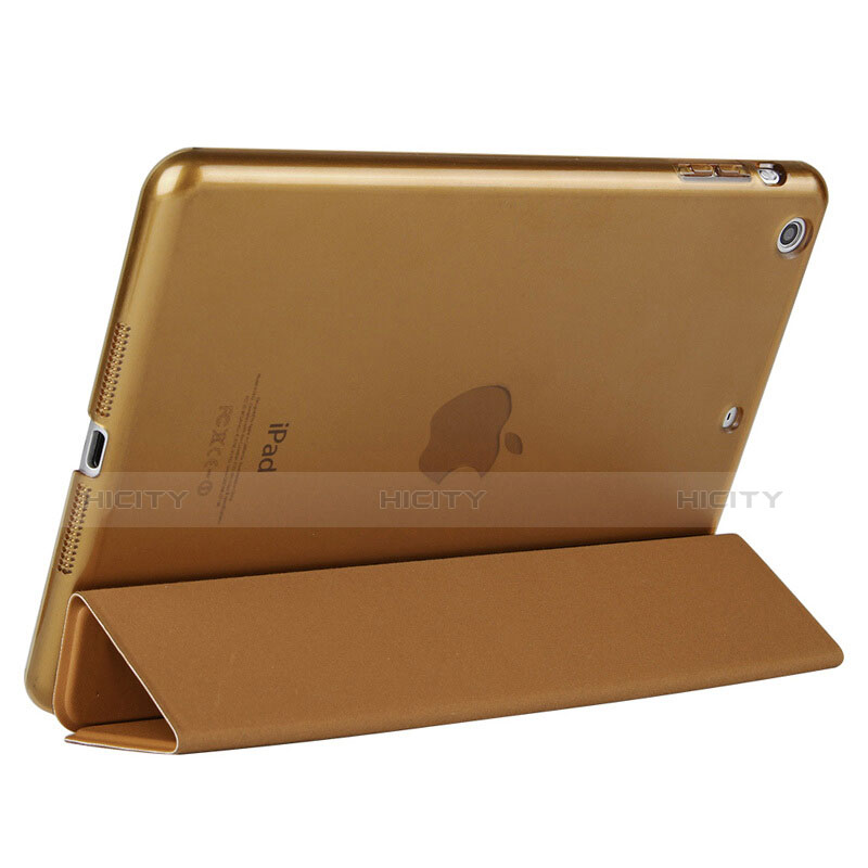 Schutzhülle Stand Tasche Leder L06 für Apple iPad Mini 3 Braun groß