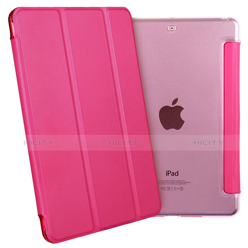 Schutzhülle Stand Tasche Leder L06 für Apple iPad Mini 3 Pink groß