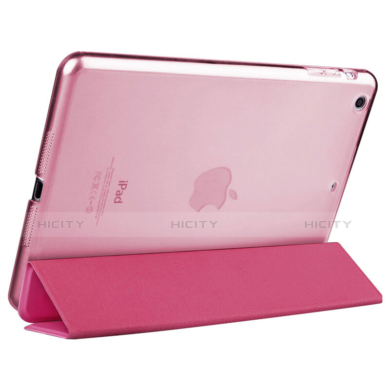 Schutzhülle Stand Tasche Leder L06 für Apple iPad Mini 3 Pink groß